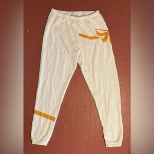 NWOT RARE gold bow Wildfox joggers